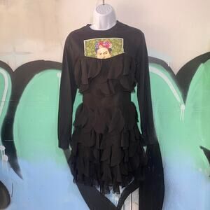 y2k ruffle mini dress